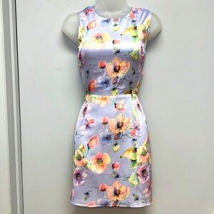 NWT Tobi Lilac Floral Backless Mini Dress